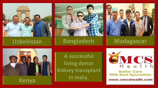 Different countries - Successful Kidney transplant surgery in India.