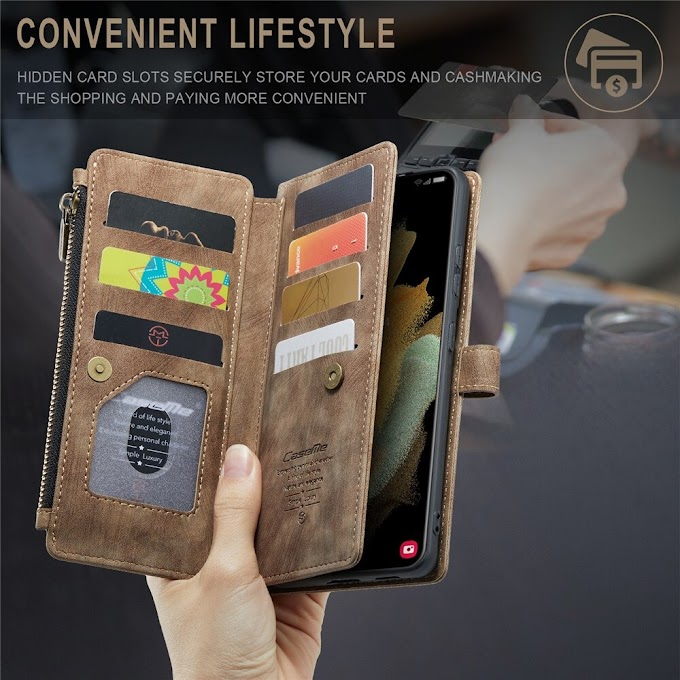Wallet Flip Card Slot Leather Cover For Samsung Galaxy