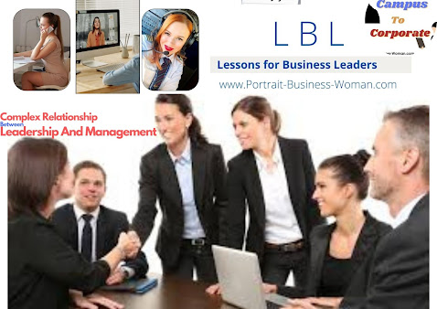 relation between leadership and management