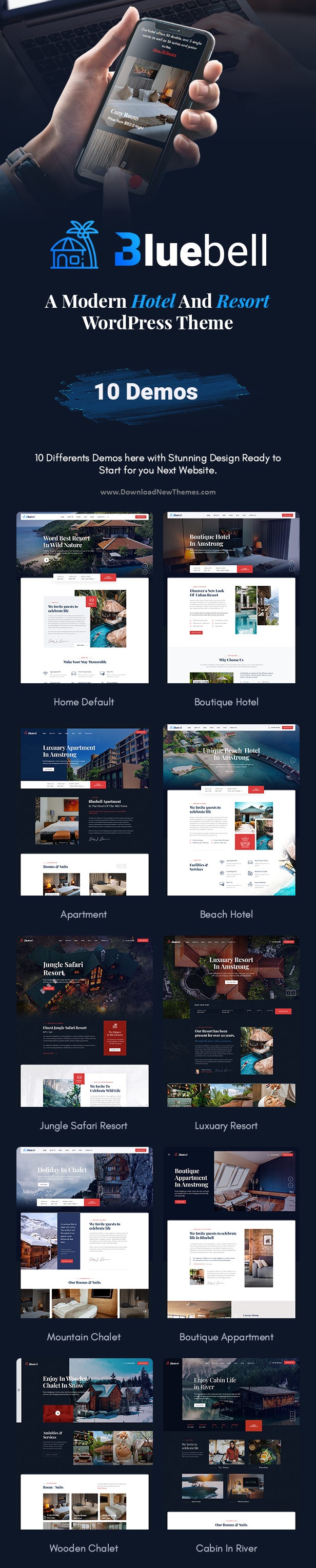 Bluebell - Hotel & Resort WordPress Theme Review