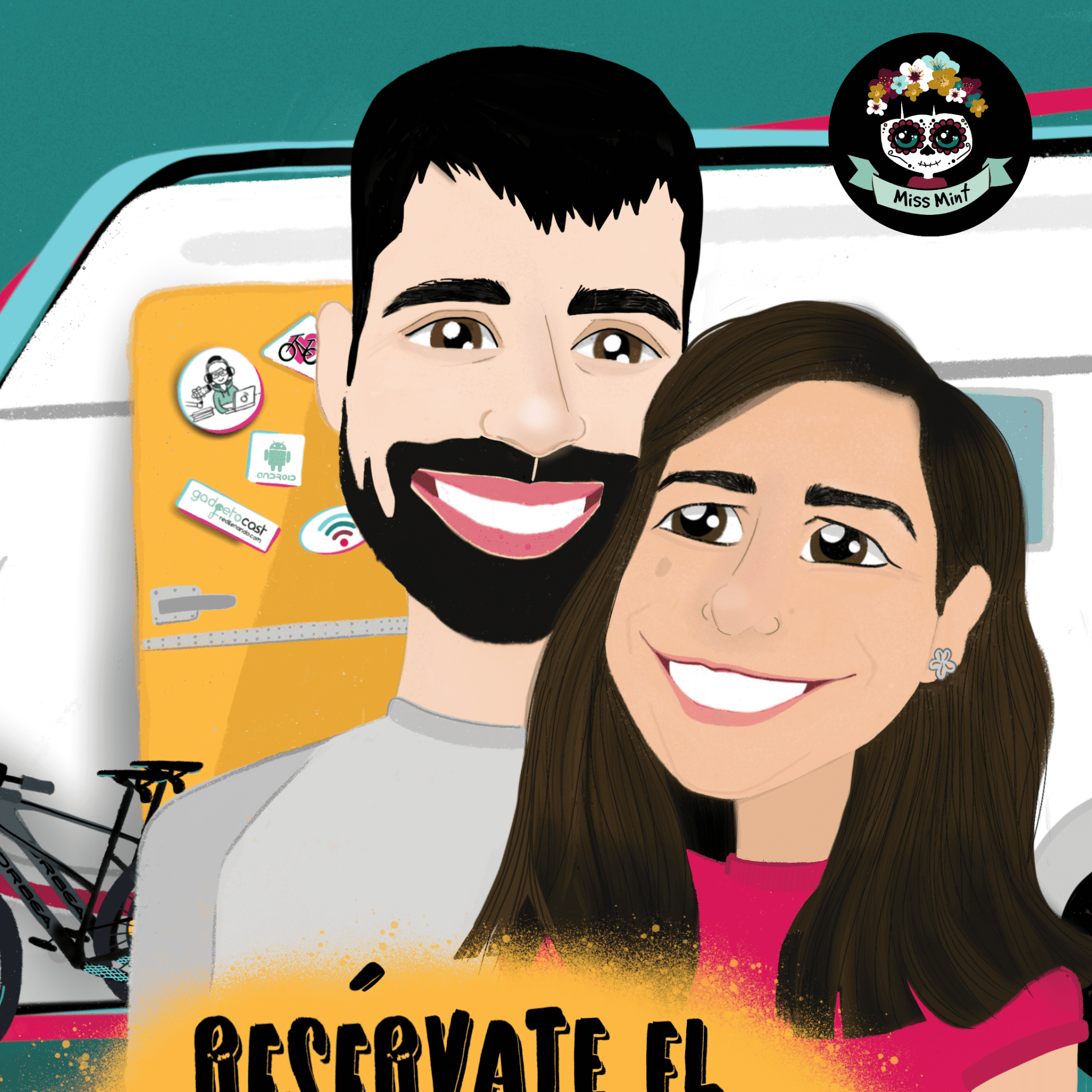 Invitaciones de boda personalizadas | Miss Mint ilustraciones