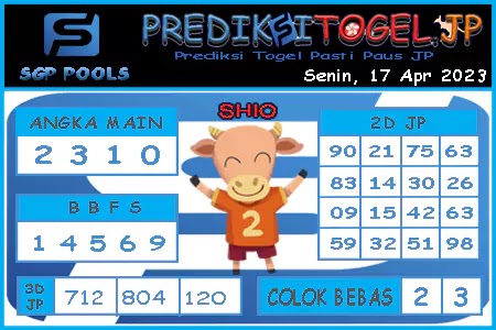 Prediksi Togel Singapura JP Senin 17 April 2023