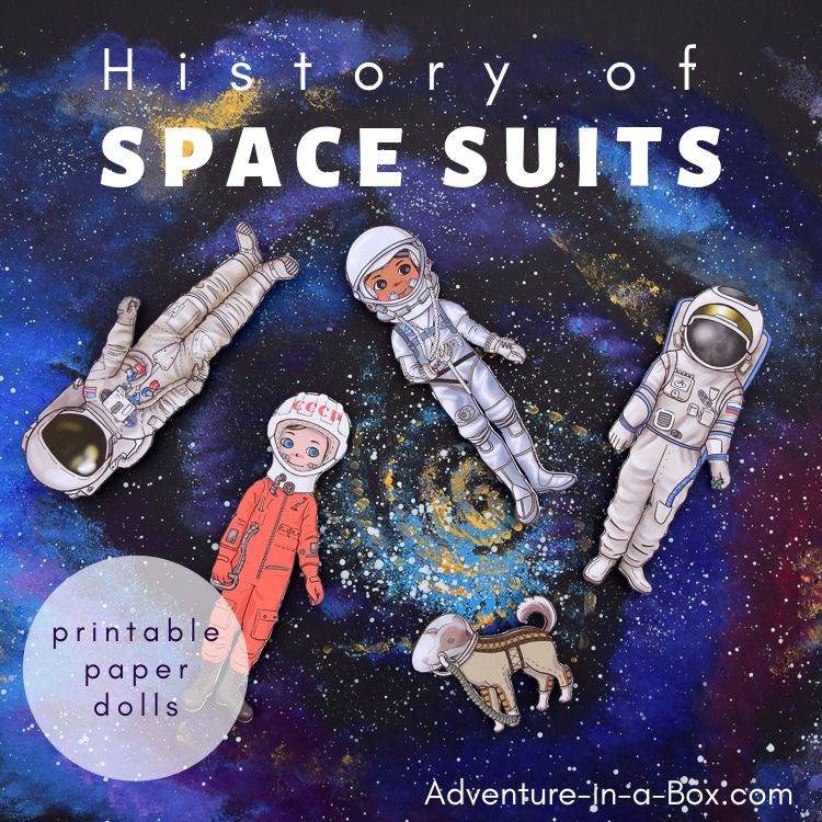 History of space suits printable pack