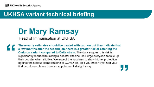 UKHSA Omicron needs booster jabs quote from Mary Ramsey of NHS England
