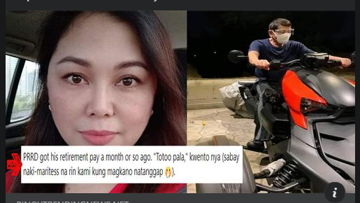 Contrary to critics allegation ex-PRRD purchased new motorcycle using taxpayers' money, staunch Duterte supporter reveals otherwise