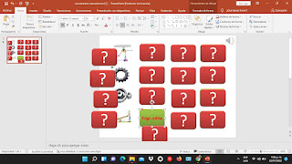 Power point del juego concéntrese utilizando desencadenadores