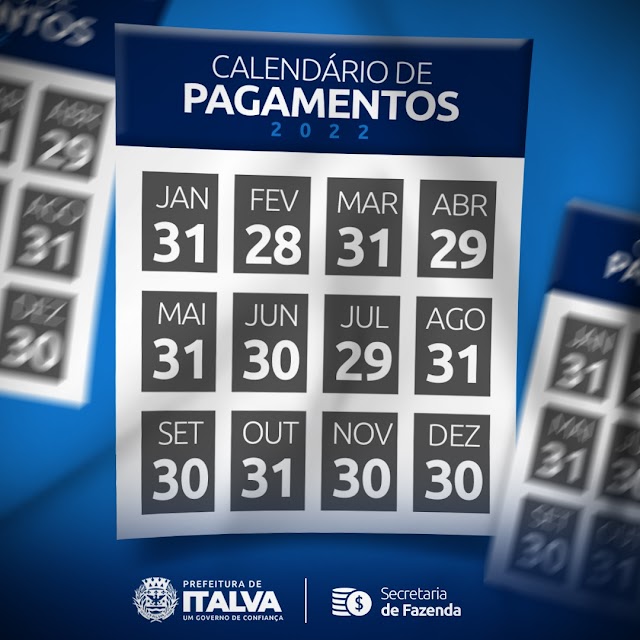 Prefeitura de Italva estabelece calendário de pagamento dos servidores