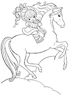 Horse standing on two legs coloring page