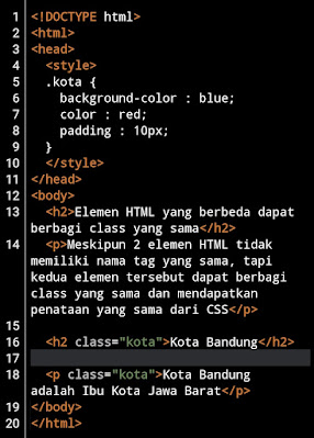 Contoh Program 5 : Satu class untuk beberapa elemen