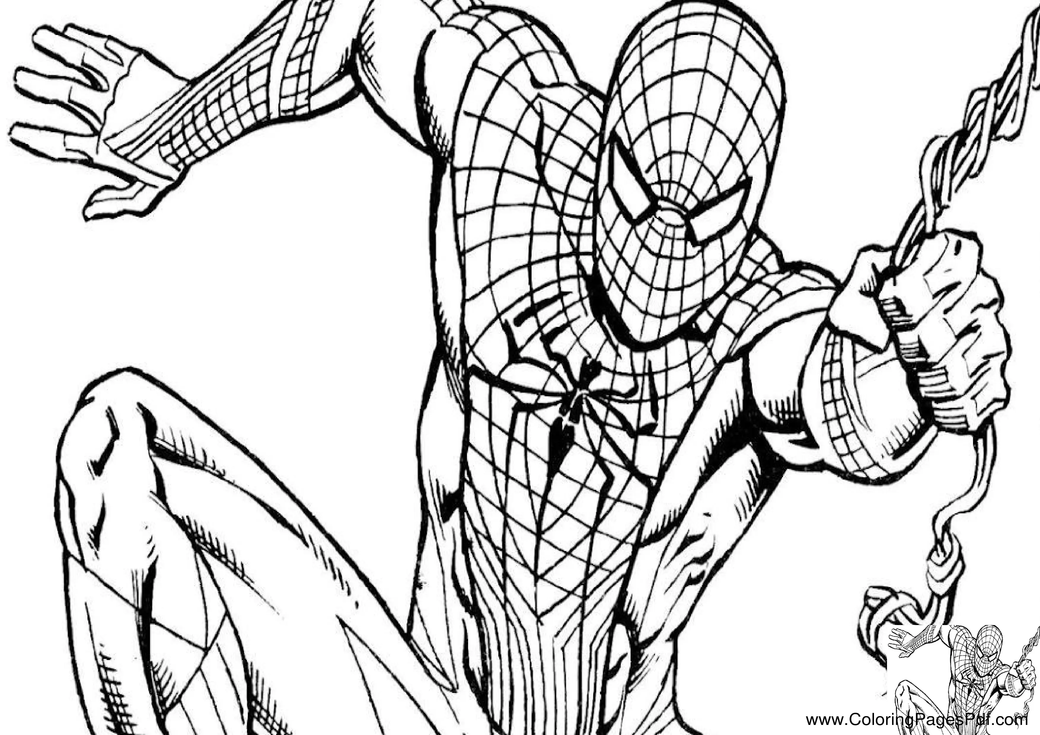 Spiderman color page