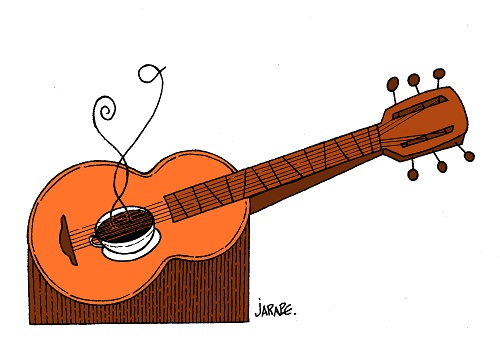 Coffee guitar