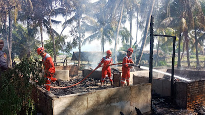 Satu Unit Rumah Semi Permanen di Dewantara Terbakar