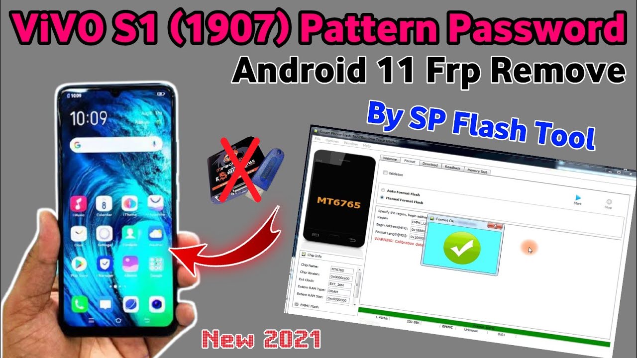 Vivo S1(1907) Pattern Password & Android 11 Frp Remove Free Sp Flash Tool | Vivo 1907 Unlock 2021
