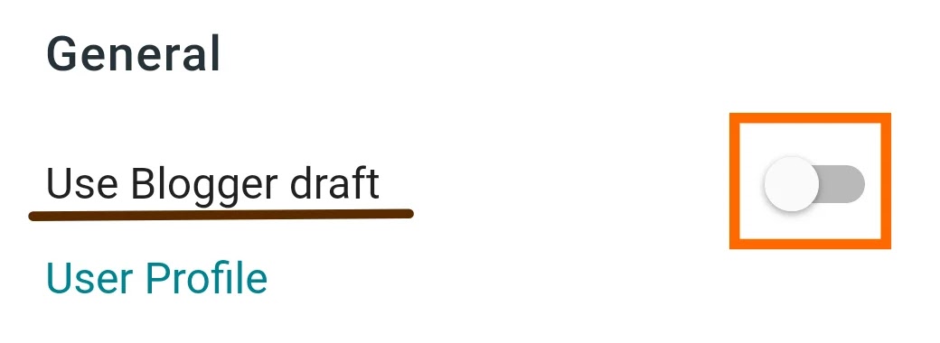 Blogger Draft Turn Off