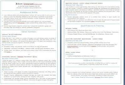 Laborer CV Template With UK Sample Information + Example Content