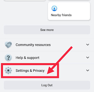 Go to Facebook settings & privacy