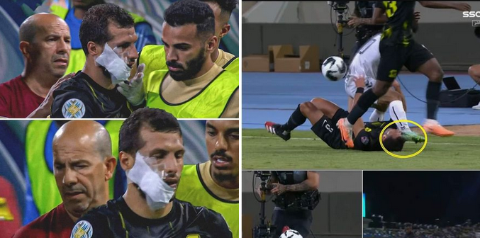 نقل طارق حامد إلى المستشفى بعد الإصابة في مباراة الاتحاد ضد الصفاقسي