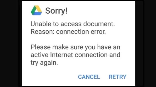 How To Fix Sorry! Unable To Access Document. Reason: Connection Error in Google Drive Problem Solved