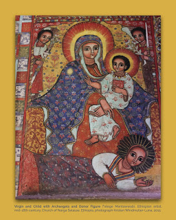 Virgin and Child with Archangels and Donor Figure (ˁətege Məntəwwab)