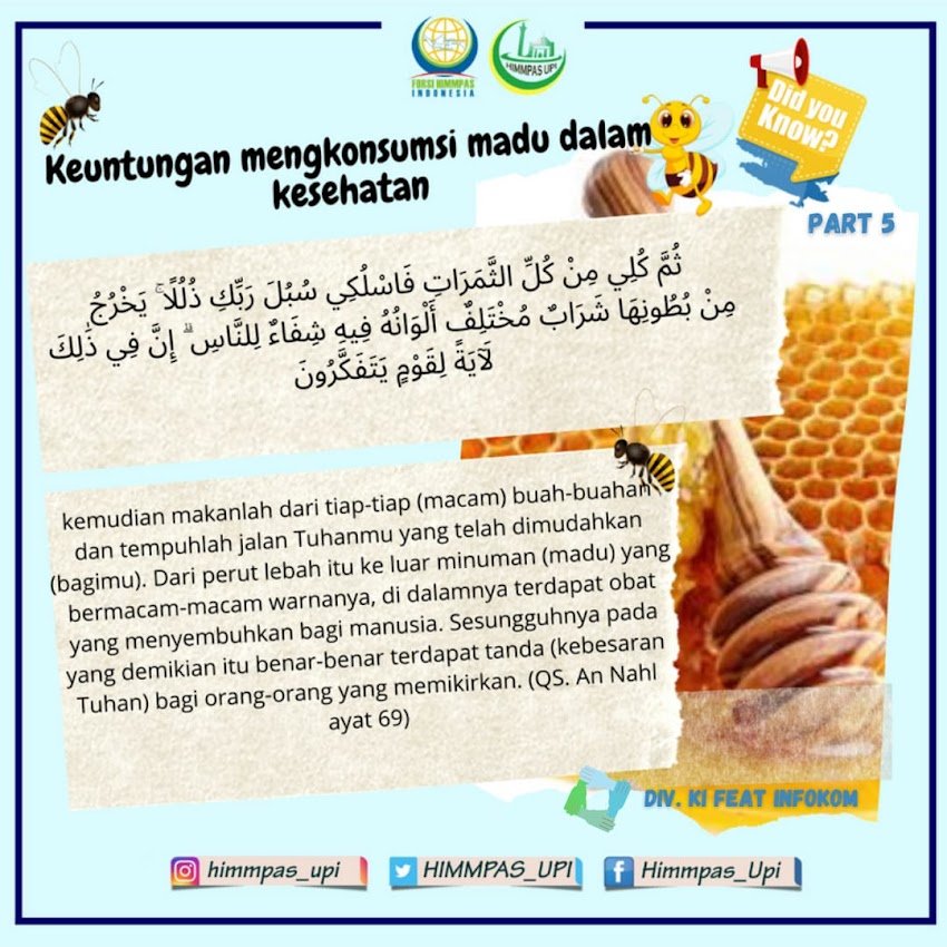 Keuntungan Mengkonsumsi Madu Dalam Kesehatan  (Kelebihan Hewan dalam pandangan islam)