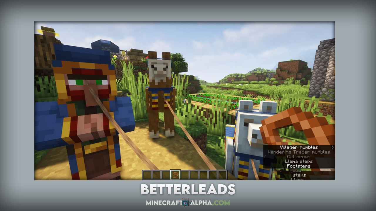 Minecraft BetterLeads Mod 1.18.1 (Capture all entities)