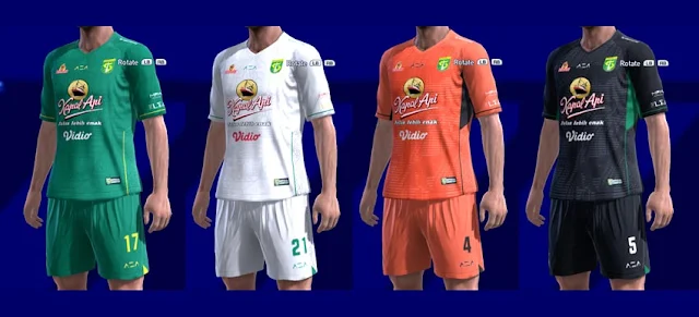 Persebaya Surabaya 2021-2022 Kits For PES 2013