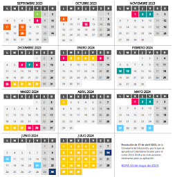 Calendario Curso 23/24