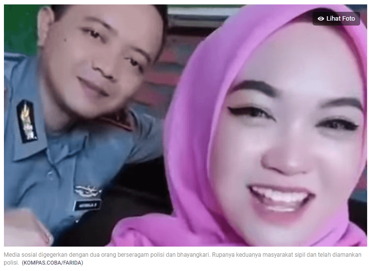 Perempuan Berseragam Bhayangkari di Video TikTok Viral Tak Tahu Teman Prianya Satpam, Bukan Polisi