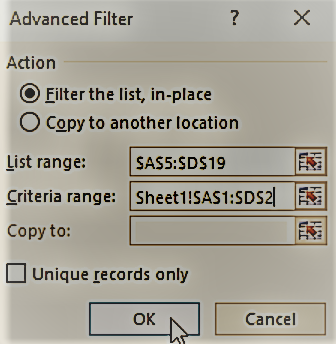 how to use advanced filter in excel in hindi