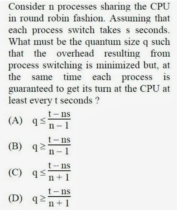 NTA UGC NET Computer Science and Applications Paper 3 Solved Question Paper 2012 December qn 43