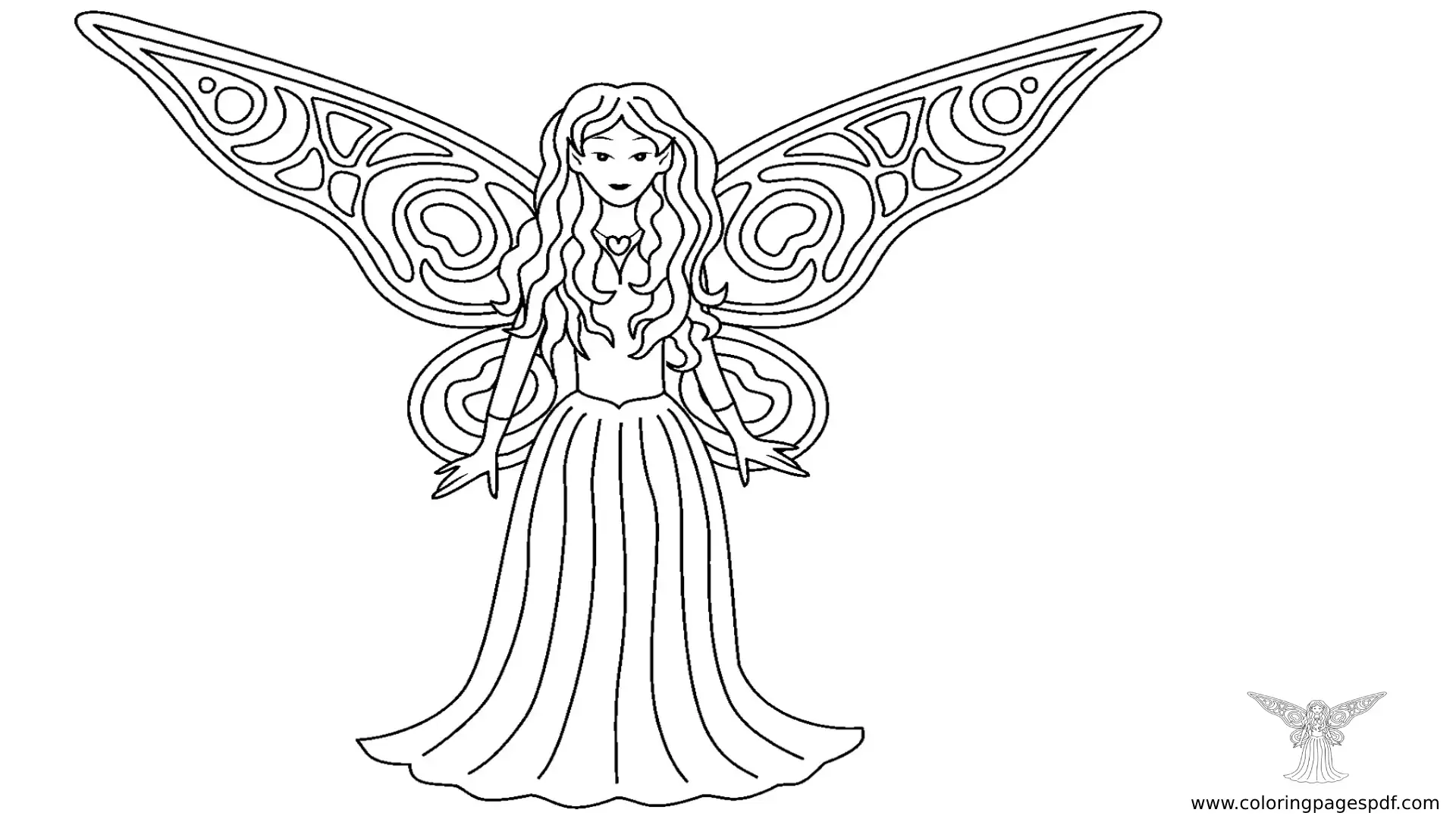 Coloring Pages Of Of A Fairy Princess