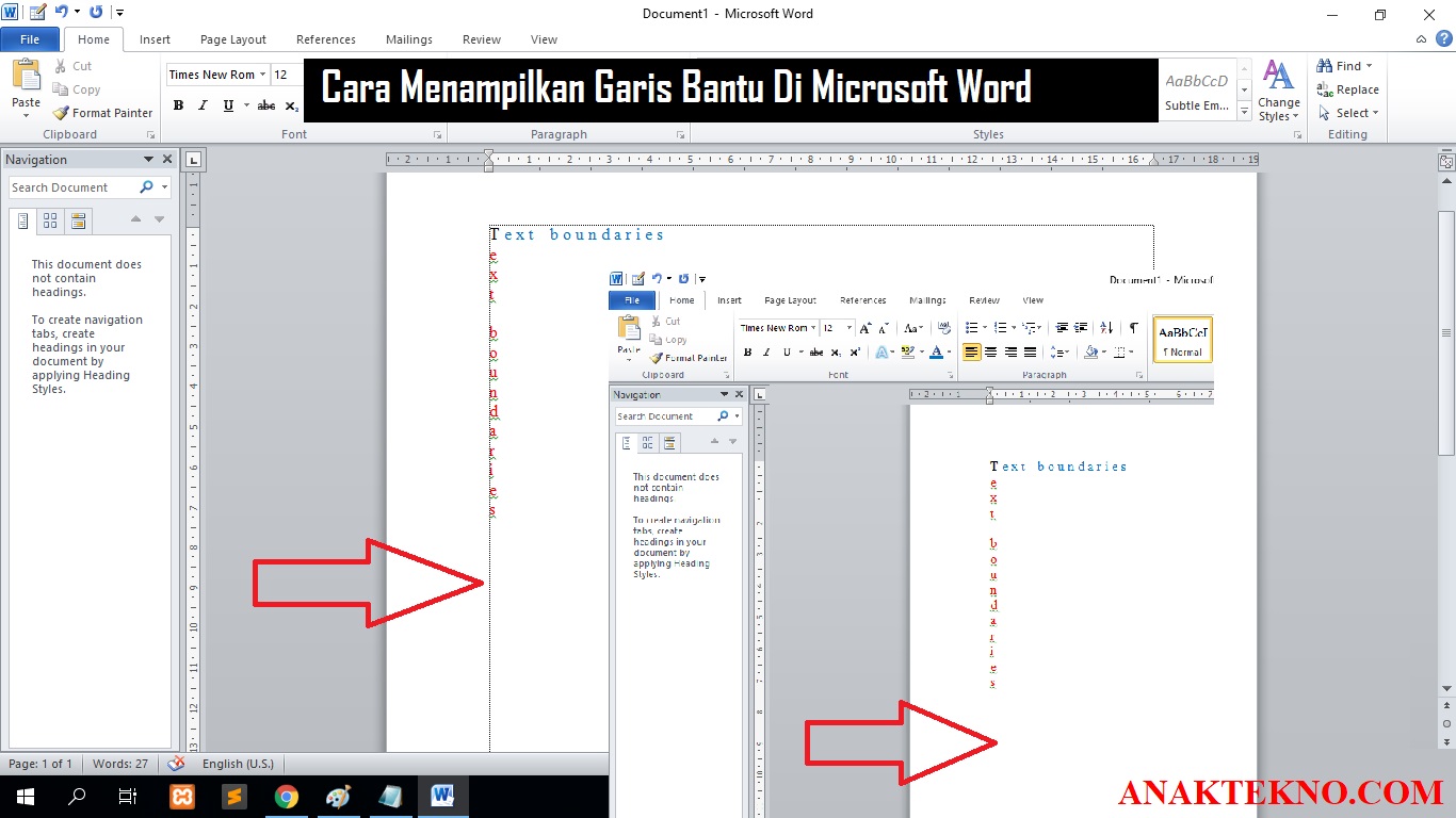Cara Menampilkan Margin Garis Bantu Di Microsoft Word