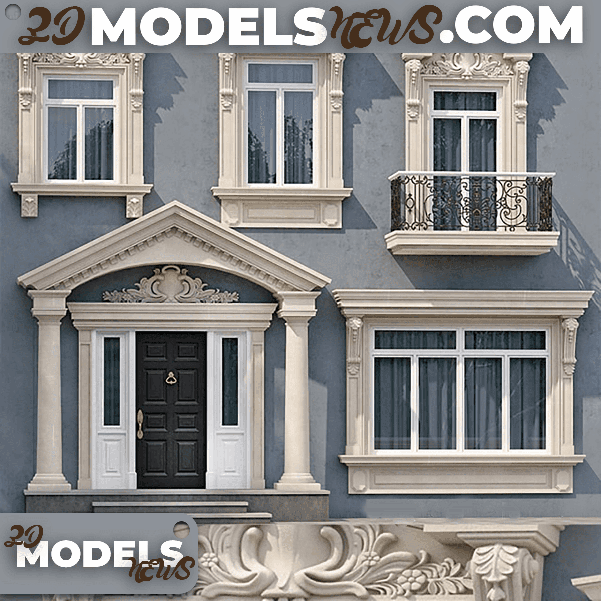 Windows and doors models in the style of modern classics 1