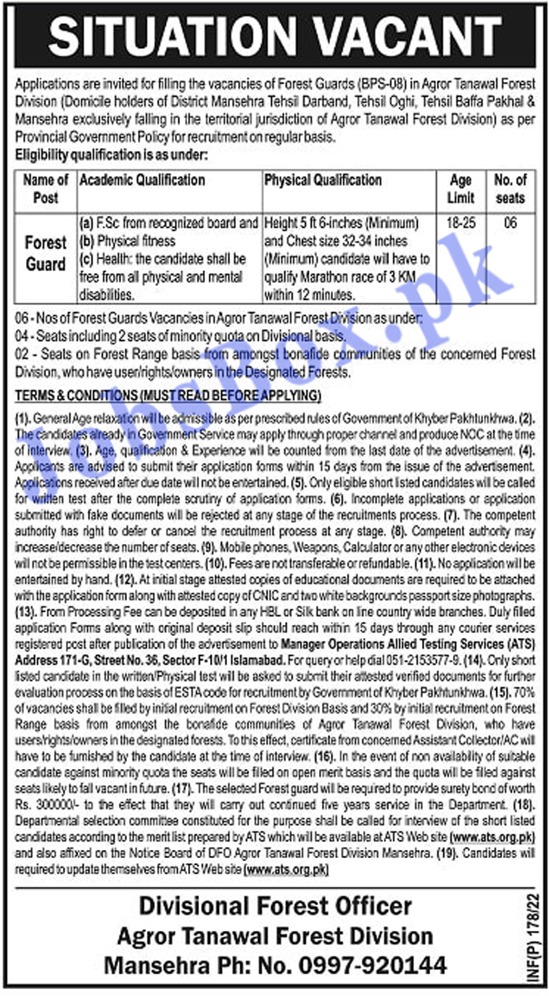 Forestry Environment and Wildlife Department Jobs 2022 Latest Advertisement