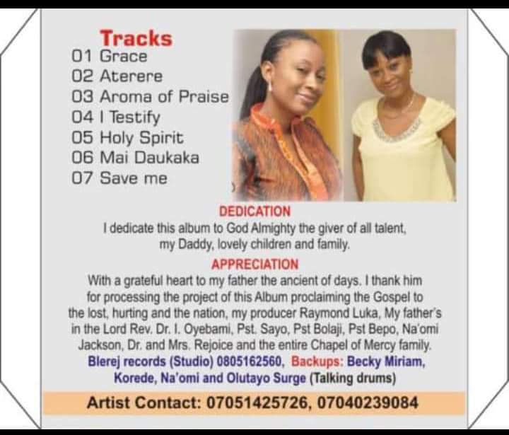 [Gospel Album] Feyishade Maryann Ajayi A.K.A Modupe- Aroma of Praise (7 tracks)