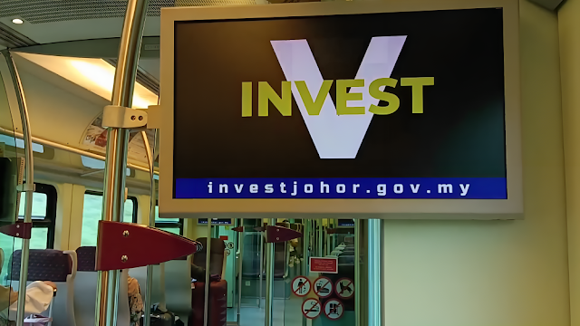 Invest Johor Ad Malaysia KLIA Transit LED Display Advertising Kuala Lumpur International Airport Link Ekspres Digital Screen Advertising Ad Network