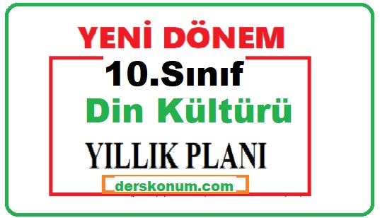 12. Sınıf Din Kültürü Yıllık Planı İndir