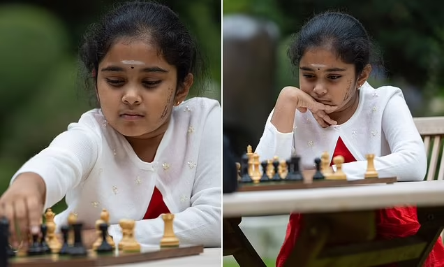 8-year-old schoolgirl wins best female player at European chess championships after beating a master 30 years older than her