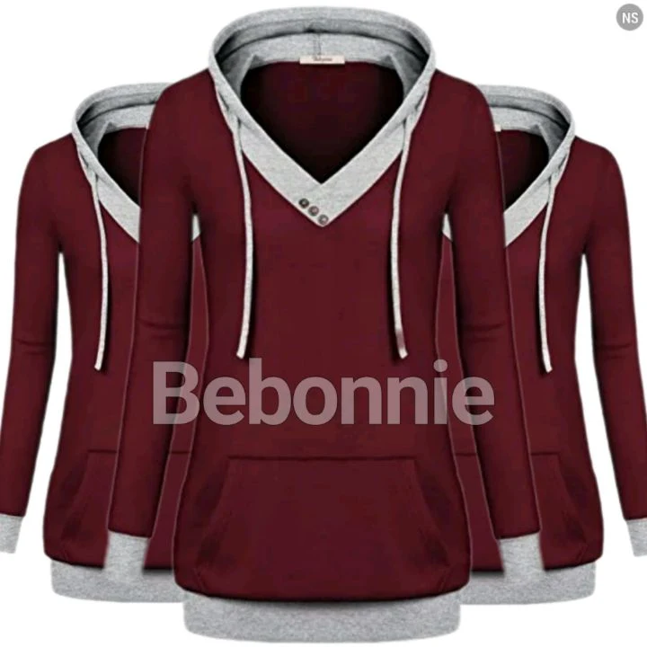 Bebonnie Dress: Ladies Long Sleeve Tunic Sweatshirt with Pockets - Womens Hoodies