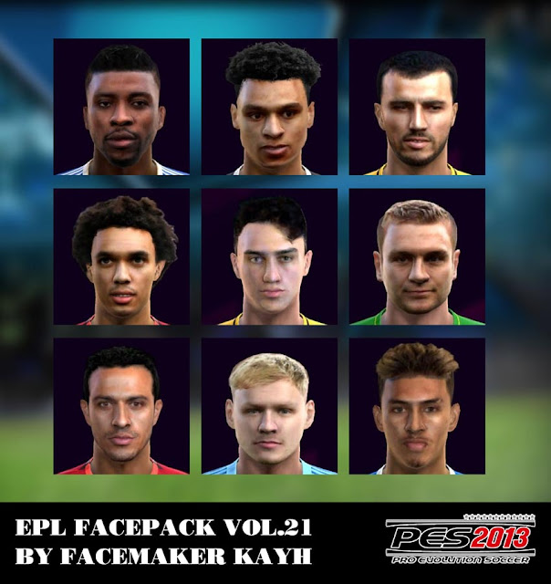 Premier League Facepack Vol.21 For PES 2013