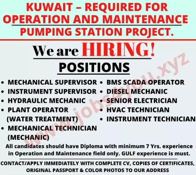 REQUIRED FOR OPERATION AND MAINTENANCE KUWAIT