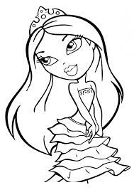 Cartoon Characters Coloring Pages - Pretty Girl