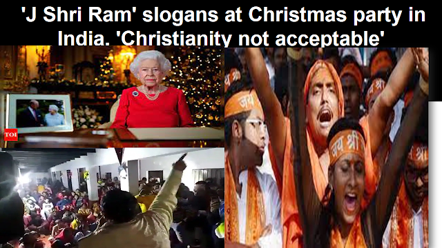 'J Shri Ram' slogans at Christmas party in India, 'Christianity not acceptable'