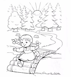 Goldilocks and the Three Bears coloring page to print for free