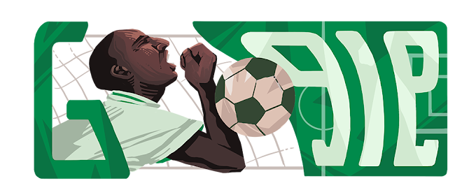 What is on Today's Google Homepage? Rashidi Yekini's 60th Birthday