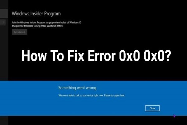 0x0 0x0 Window Error