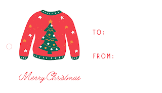 Ugly Sweater Christmas Gift Tags - free printable