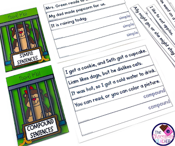This cute and fun feed the monkey game will get your students excited to identify simple and compound sentences.