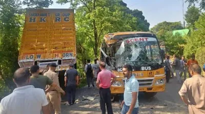 JoginderNagar: School bus and trolley collide violently, 30 children were on board the bus