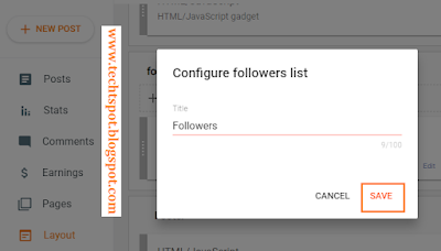 Add Followers gadget to Blogger 3